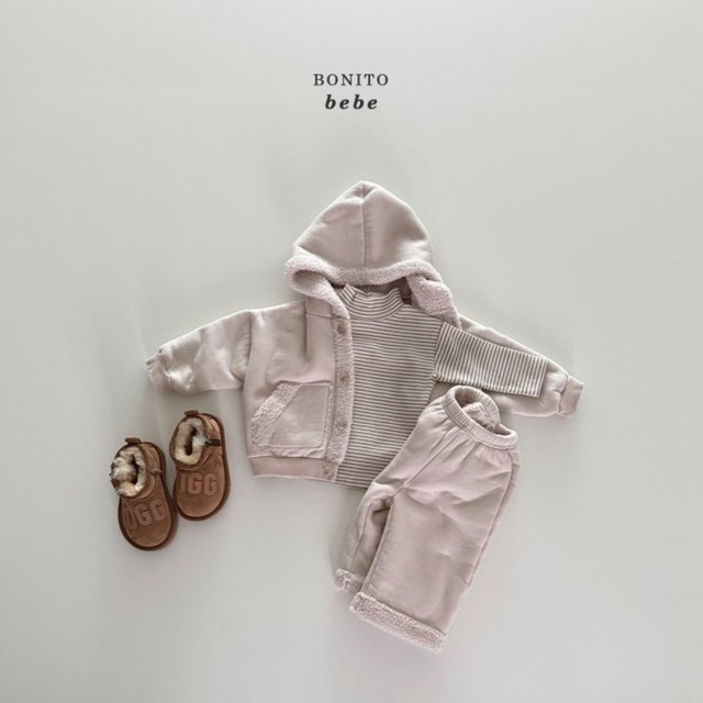 《予約》BONITO ¨ bebe) deki boa hooded cardigan