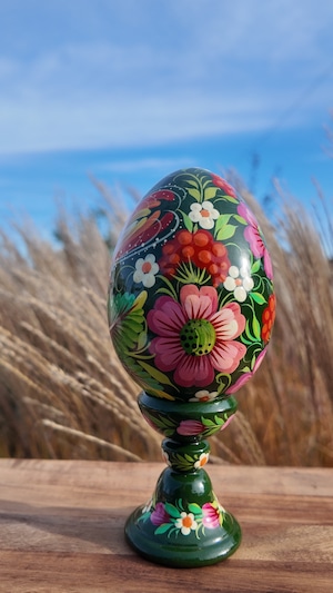 【売約済み】プィサンカ・土台付き（イースター・エッグ）13cm（Timoshenko作）