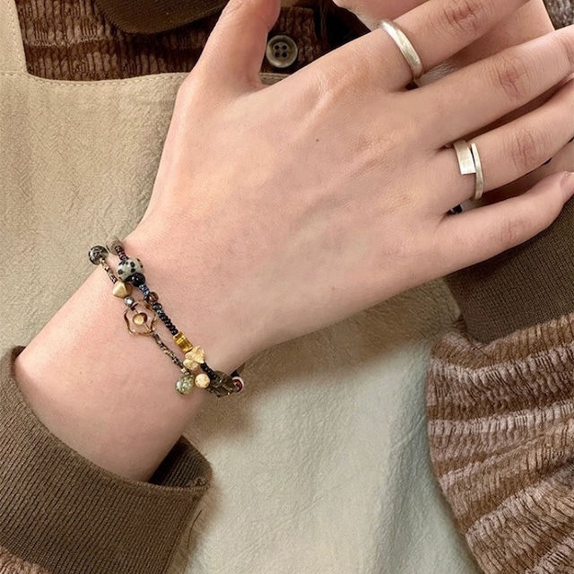 Light手作りチェコビーズブレスレット