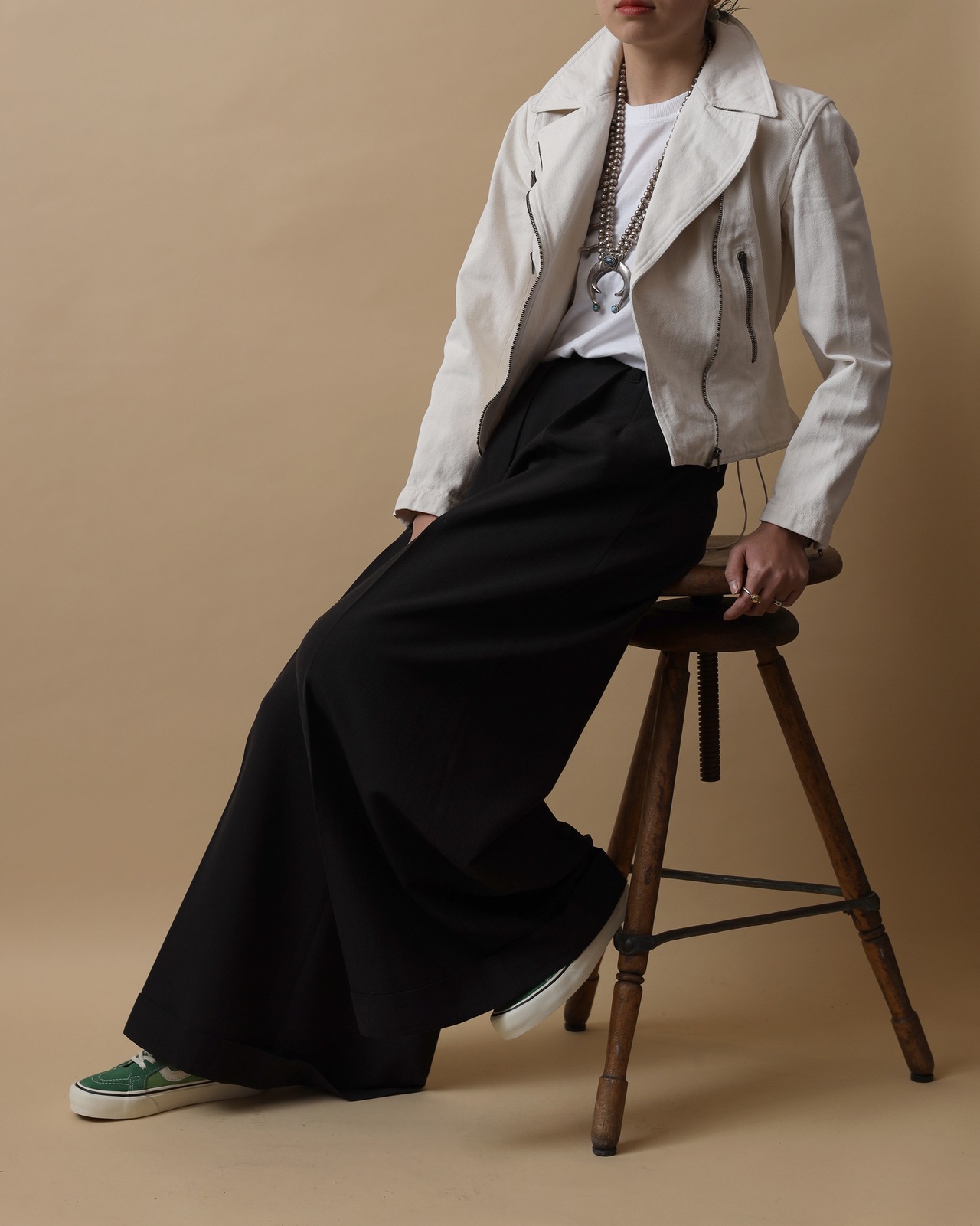 1990's Alaia / Lace Up Riders Jacket