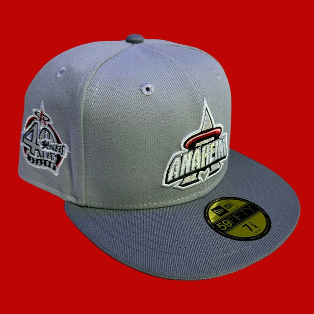 Anaheim Angels 40th Season New Era 59Fifty Fitted / Gray,Dark Gray (Gray Brim)