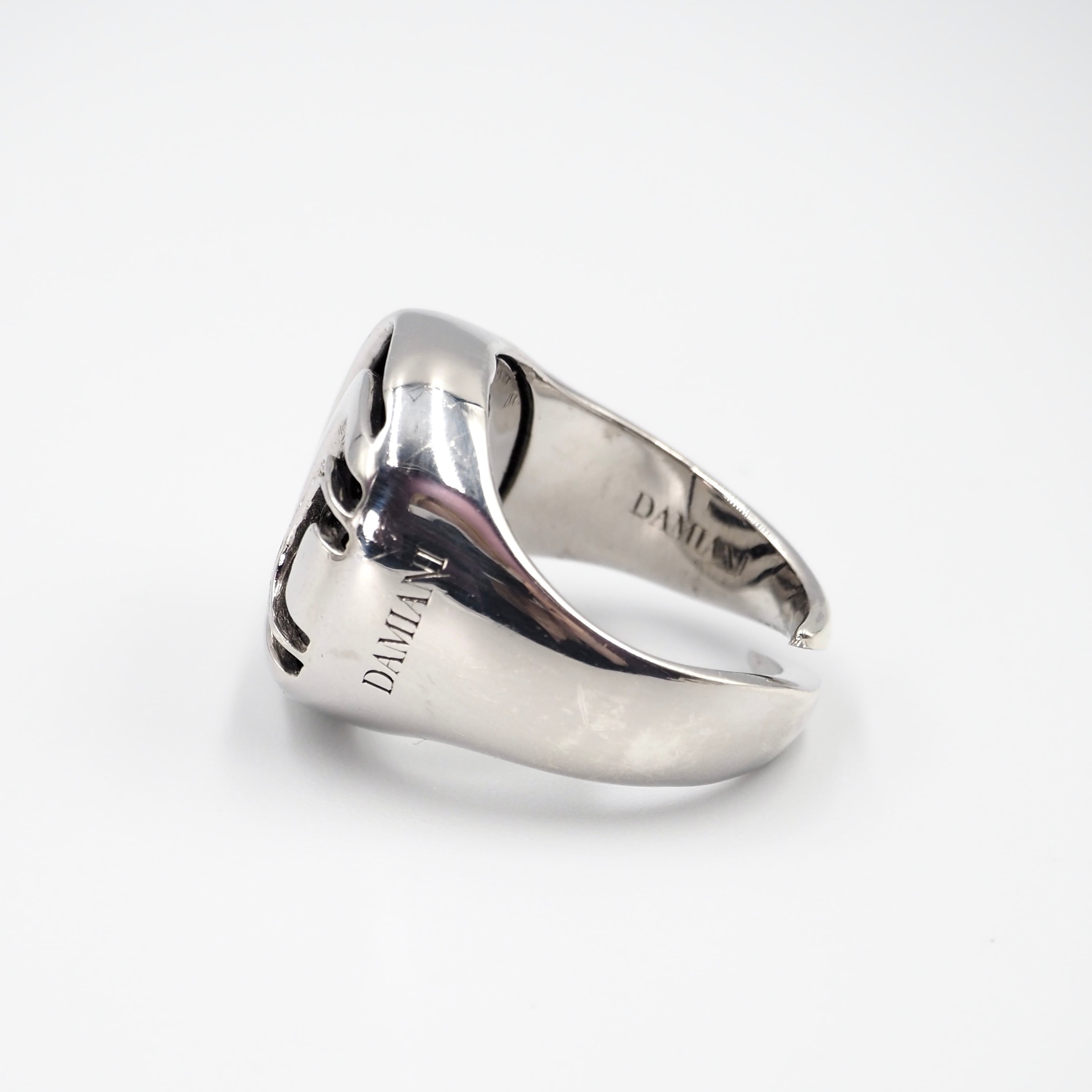 DAMIANI 約19号 ダミアニッシマ オニキス 5P ダイヤモンド リング