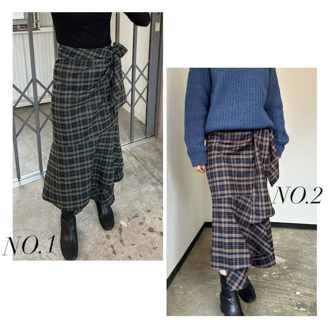 【即納】WRAP MERMAID SKIRT -2color-