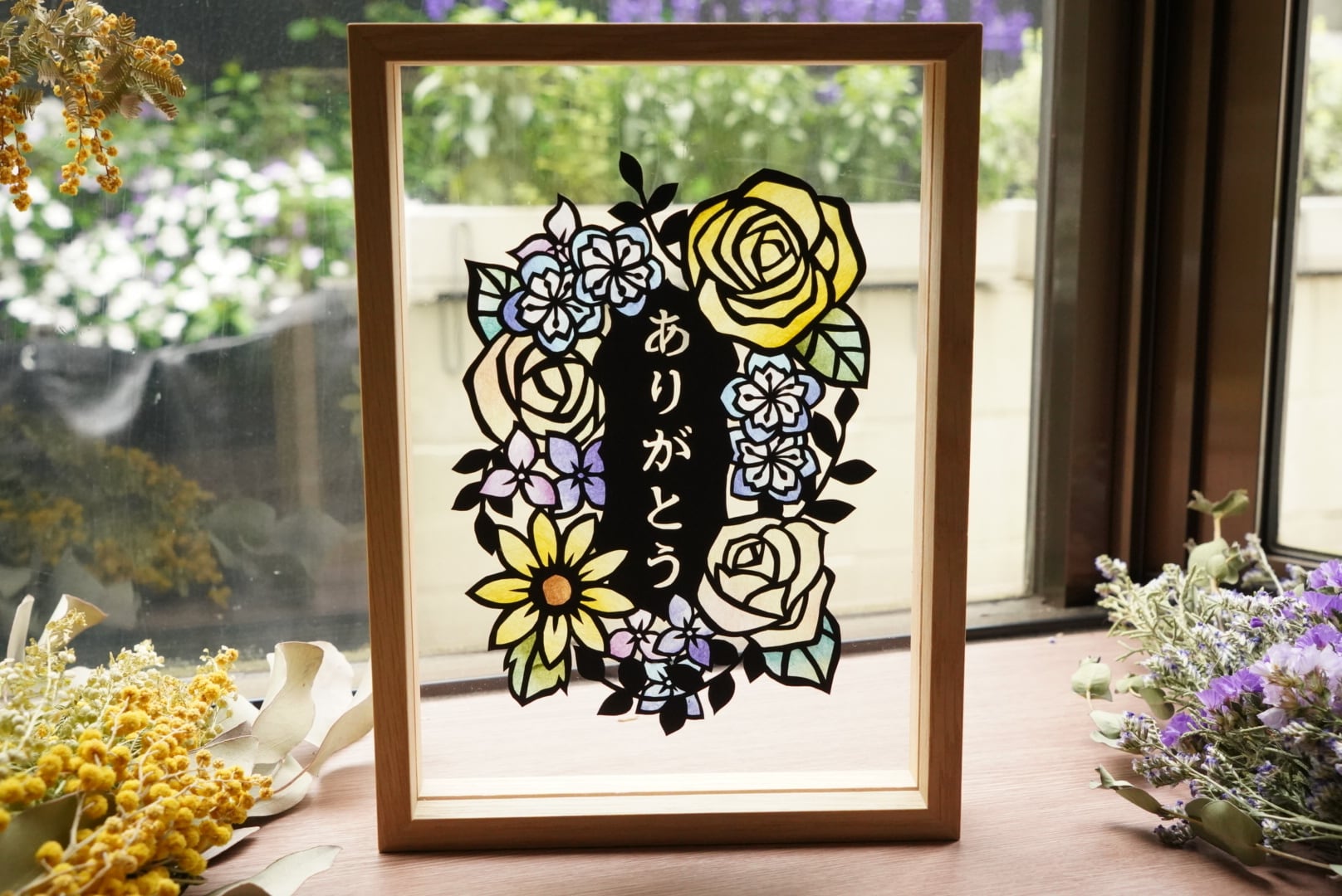 pdf】父の日の黄色いバラの図案 | riculi kirie shop