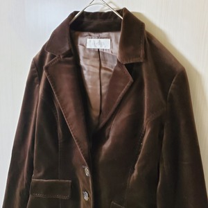 【USED】ジャケット　anysis　ベロア調　ブラウン
