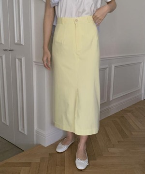 《即納商品》forest cotton skirt (ivory / yellow)