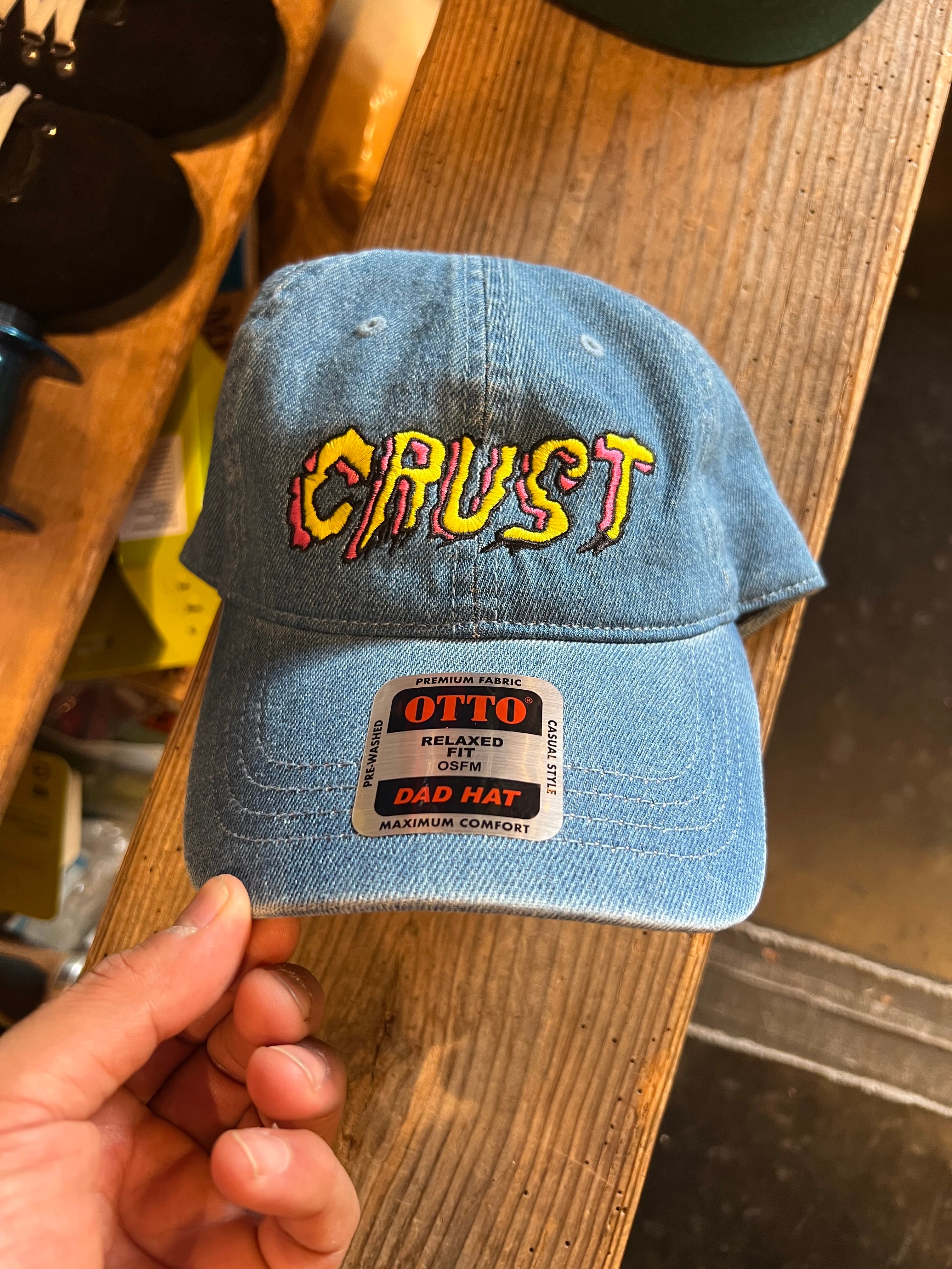CRUST BIKES】CRUST EMBROIDERED HAT (DENIM) | Humhumhug Online Shop