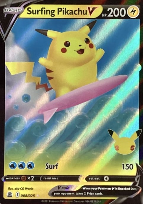 【美品】なみのりピカチュウ(英語版(25th)