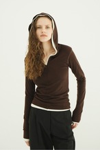 CLANE HALF ZIP WOOL HOODED TOPS 3色展開