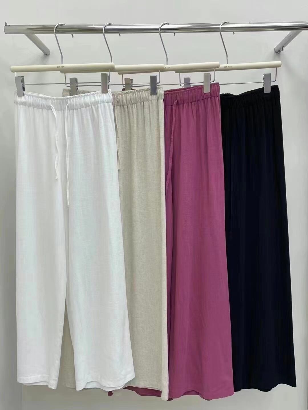 リネンブレンドイージーパンツ　AJ22085-9968