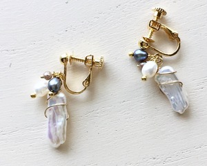 ケシパール ベビーパール 天然石 パワーストーン イヤリング