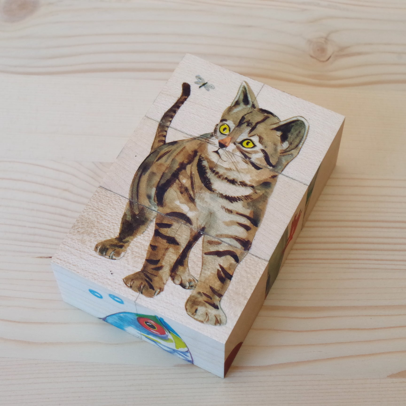 アトリエフィッシャー 六面体パズル 6ピース リアル | 木のおもちゃ