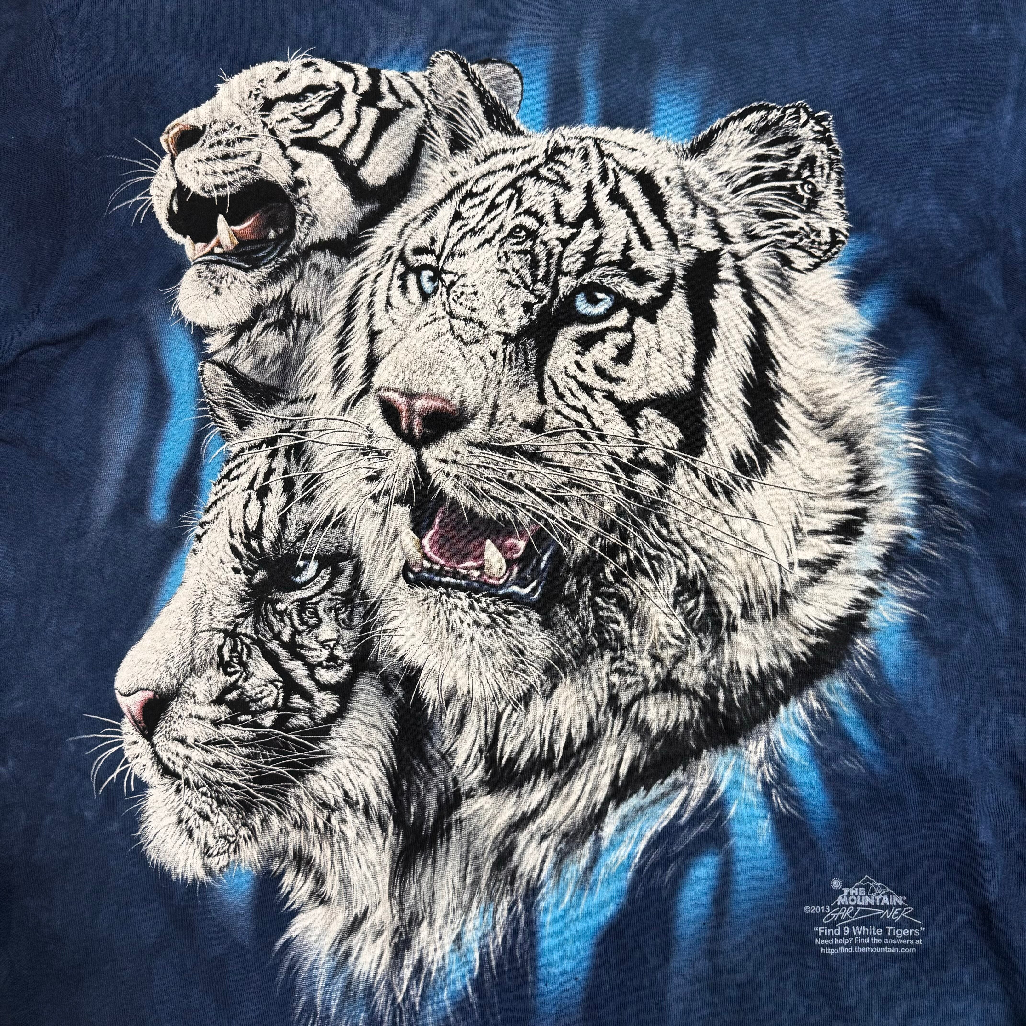 THE MOUNTAIN】アニマルプリント Tシャツ 半袖 ビッグサイズ ホワイト