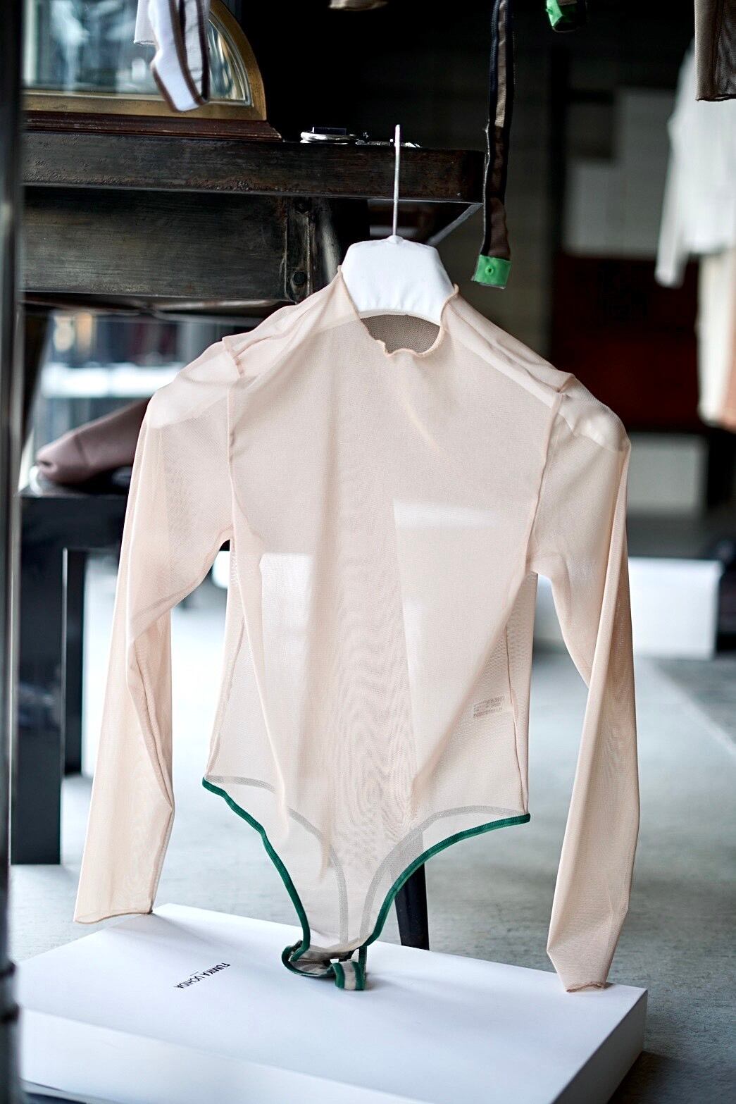 OVERNEATH / Longsleeves Tull Net (Bodysuit 088) (Grey , Beige
