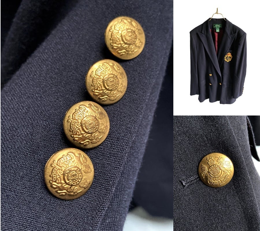 極美品 レア 名作 RALPH LAUREN ラルフローレン 金ボタン ダブル