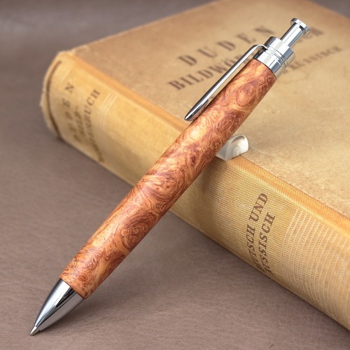 「花梨瘤 カリン瘤 瘤杢 １・Pencil 0.5mm」木軸シャープペンシル Viriditas銘木ペン