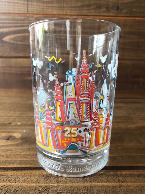 Disney World 25th Anniversary DonaldDuck MagicKingdom McDonald's Glass  /ディズニーワールド 25周年 マクドナルド グラス ドナルドダック 90s