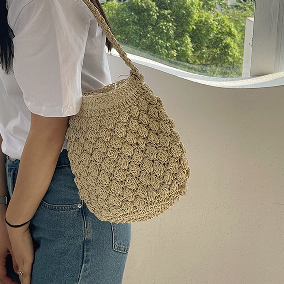 ラタンバケツショルダーバッグ K0069