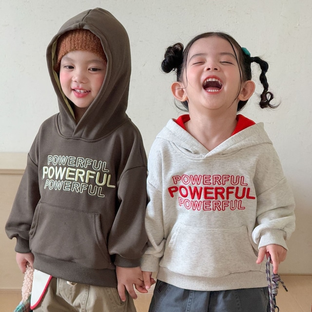 【BABY&KID】POWERFUL帽子付きトップス