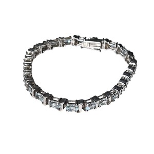 vintage topaz silver tennis bracelet