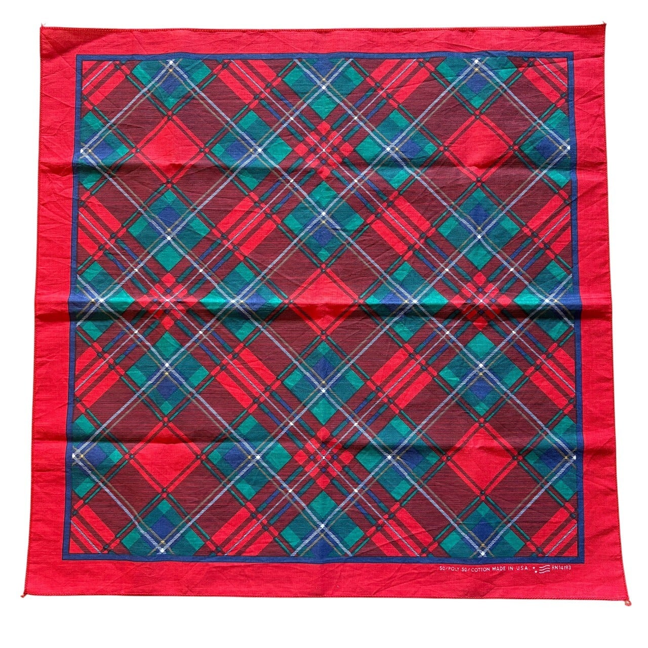 80's 90's USA製 星条旗 アメリカ国旗 アメリカンイーグル 鷲 バンダナ