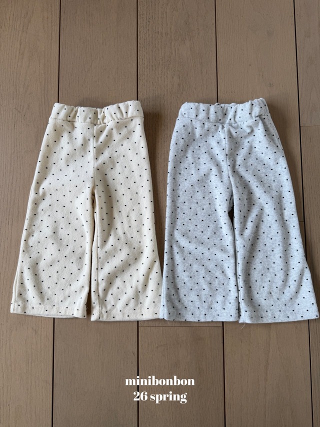 【取寄】minibonbon｜spotted pants｜ドット柄パンツ｜XS-JL｜kids&jr｜26 spring