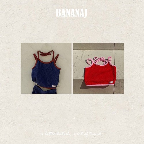 【予約】bananaj / リブホルタートップ