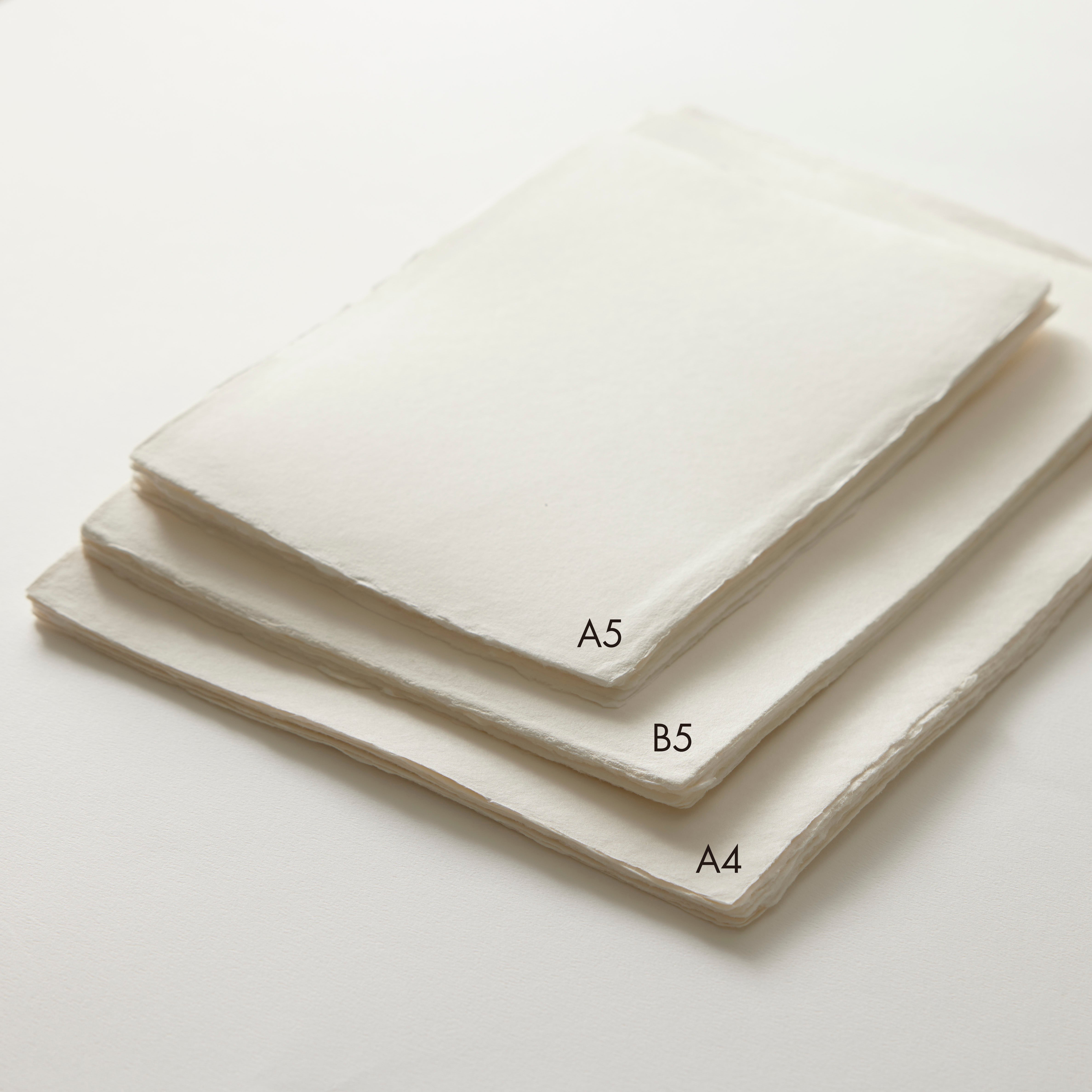 CA102 B5 耳付き手漉き和紙カード 白 1枚入 | WACCA ONLINE SHOP