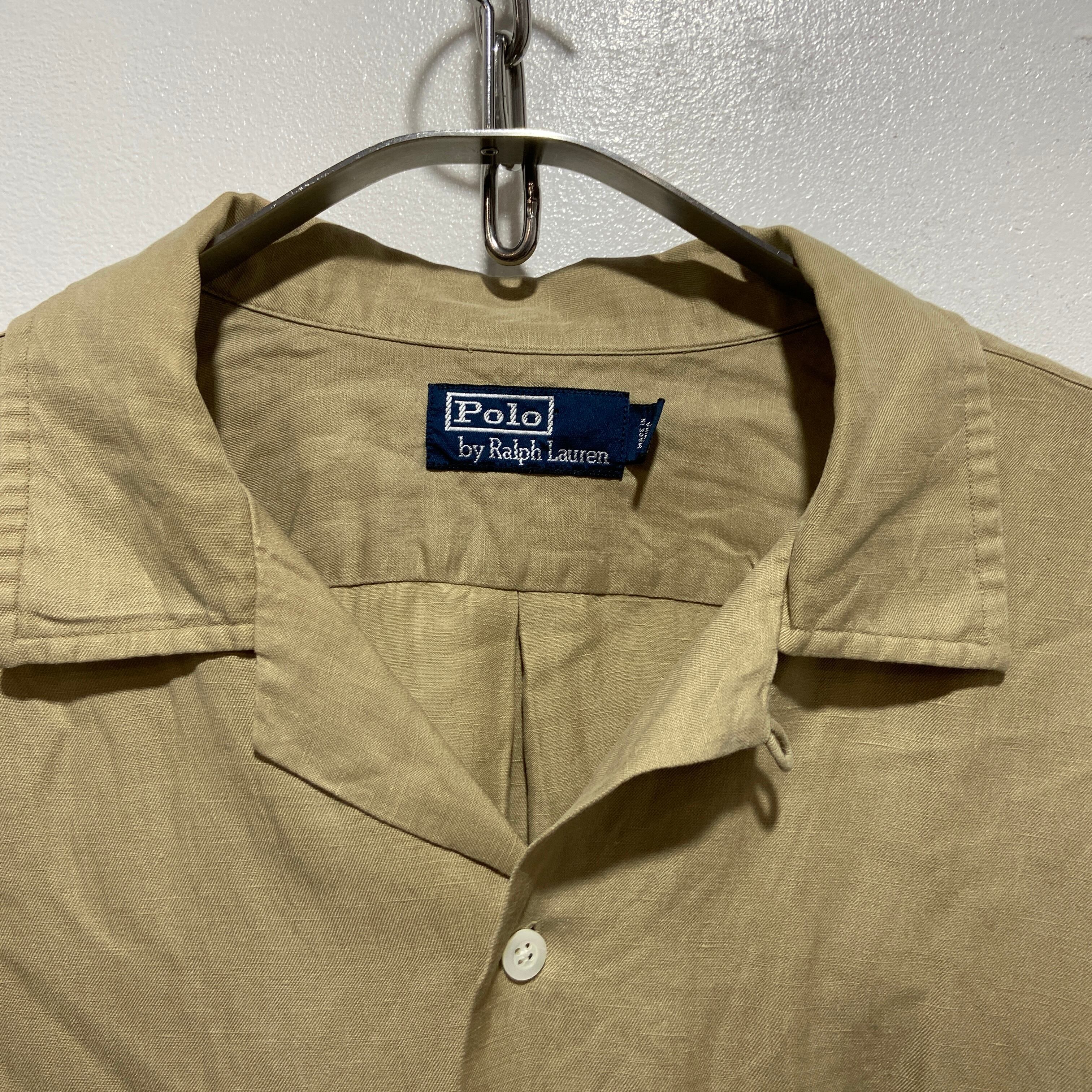 90s Polo Ralph Lauren オープンカラーシャツ シルク L - シャツ