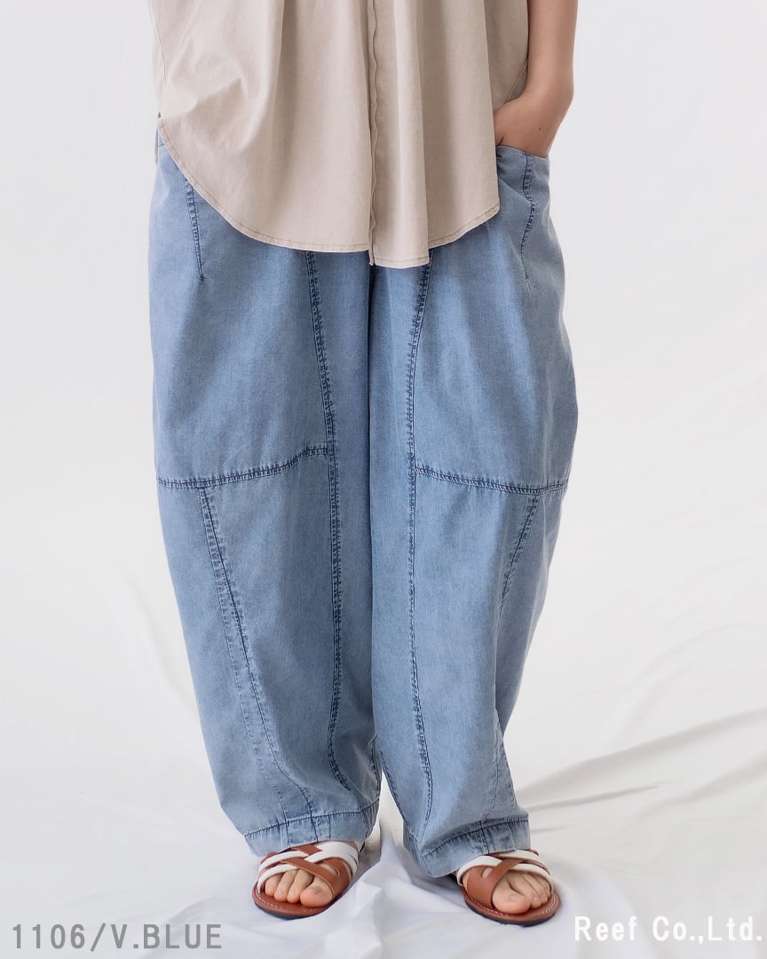 接触冷感デニムナッツパンツ】 ST-226007 Brand：mililopiulu | Reef