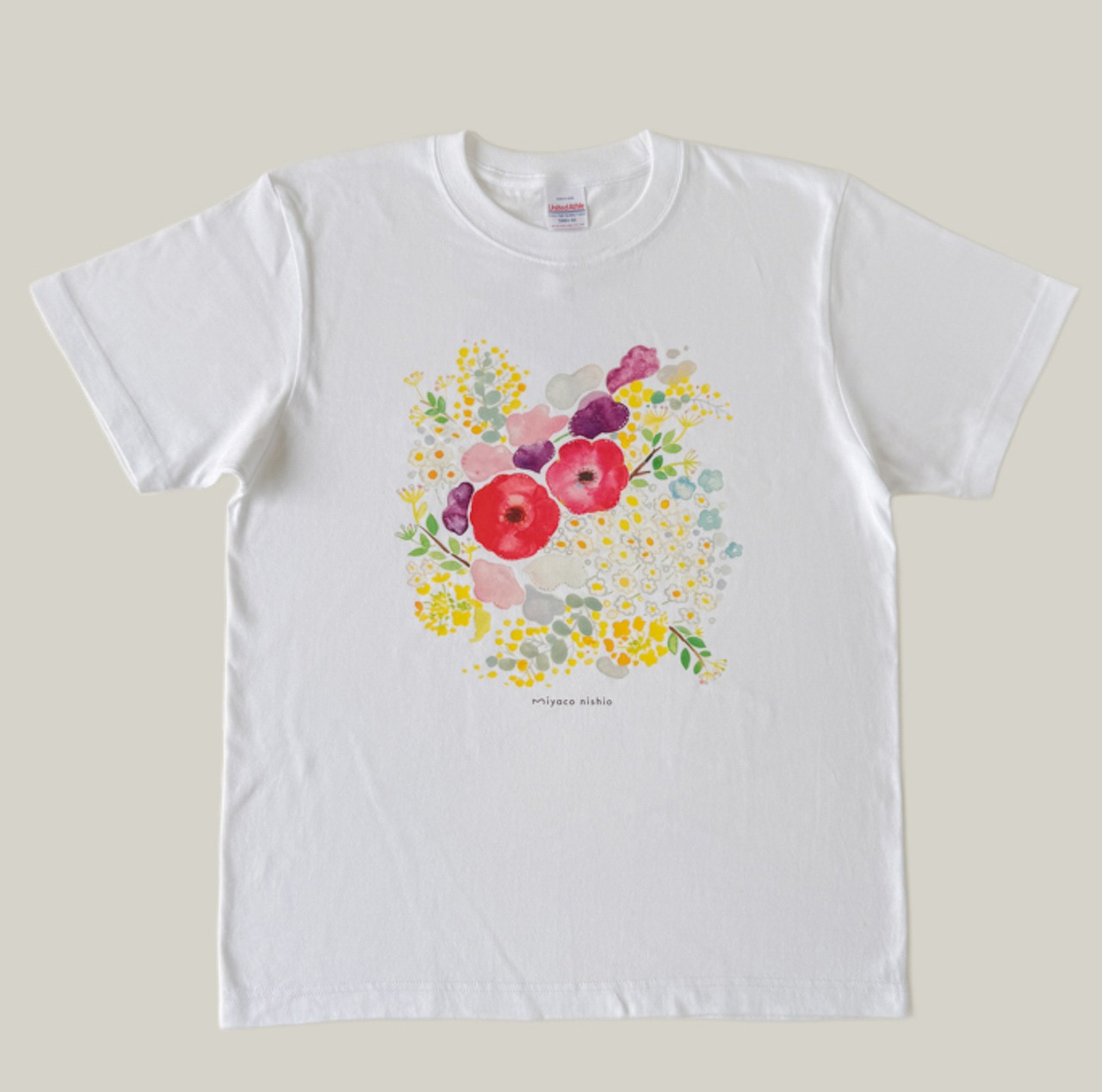 水彩画を着るTシャツ　「春を待ってる」