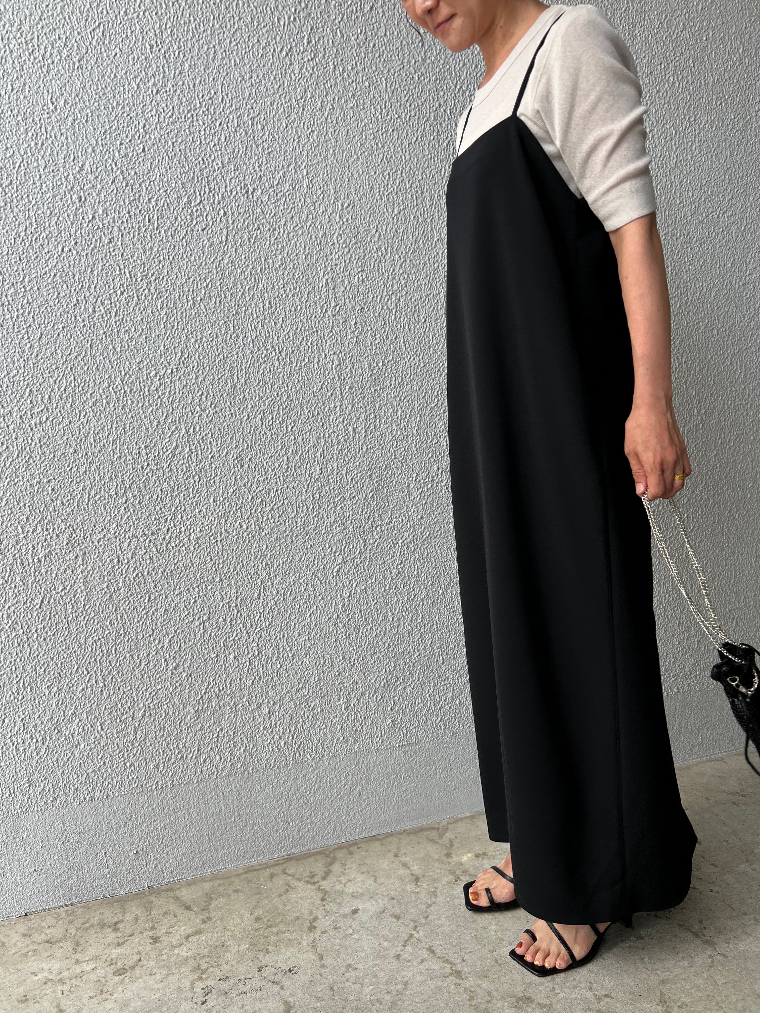 【PASSIONE】バックスリット入りストレッチキャミワンピ　5316114