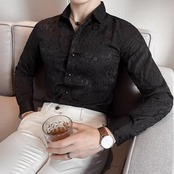 slim fashion printed shirt tops 00255