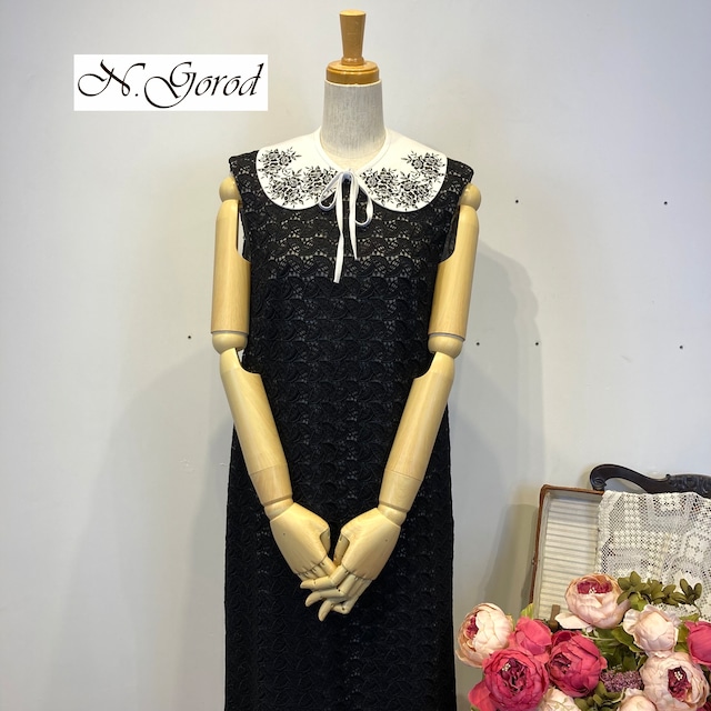 『N.Gorod』の付け衿　No.2402-001-A-W-rose-010