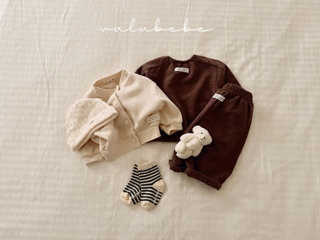 [即納6M/S]《valubebe》Front Slit Tweed Pants white melange 35