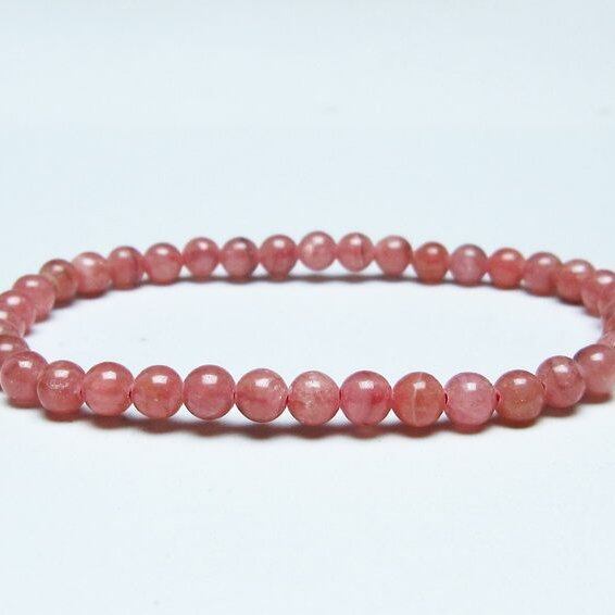 インカローズ ブレスレット 5mm ロードクロサイト ブレス 一点物 メール便可 [M便 1/10] 111-46618