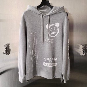 送料無料【HIPANDA ハイパンダ】メンズ フーディー スウェット MEN'S GRAFFITI PRINT HOODIE SWEAT SHIRT / GRAY