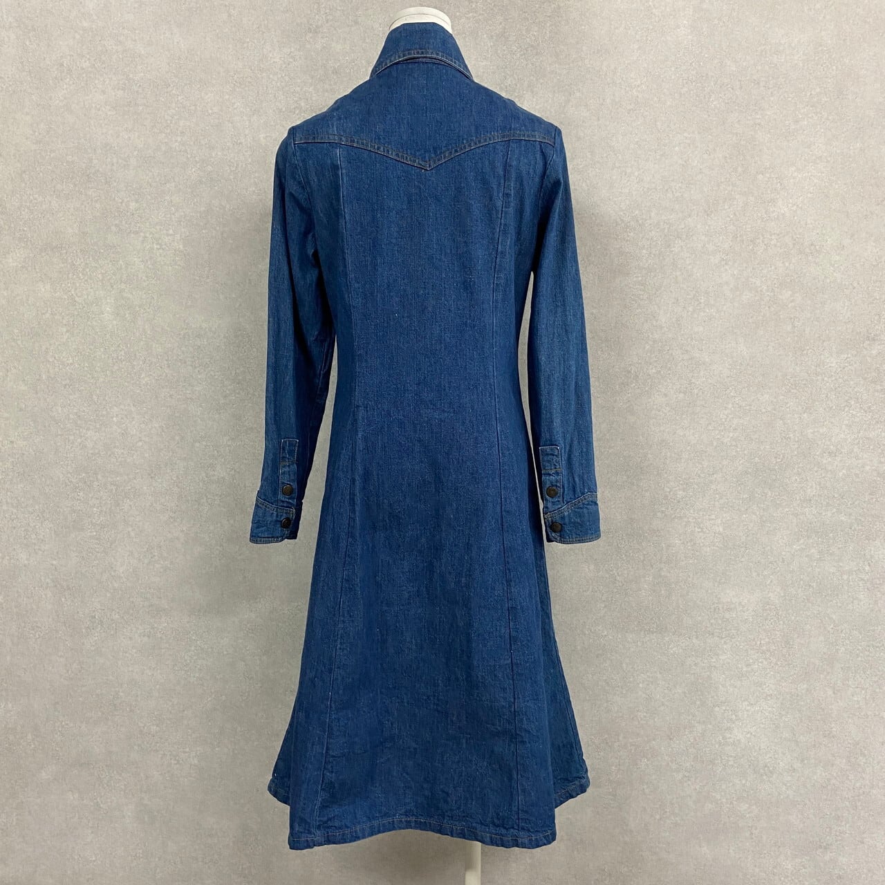 古着 ビンテージ 70s ガウン ワンピース ブルー ハワイ 70s