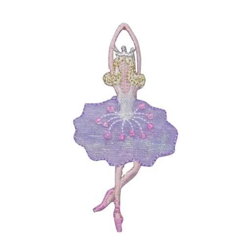 アイロンワッペン：バレリーナ Ballerina - ラベンダードレス Lavender Dress