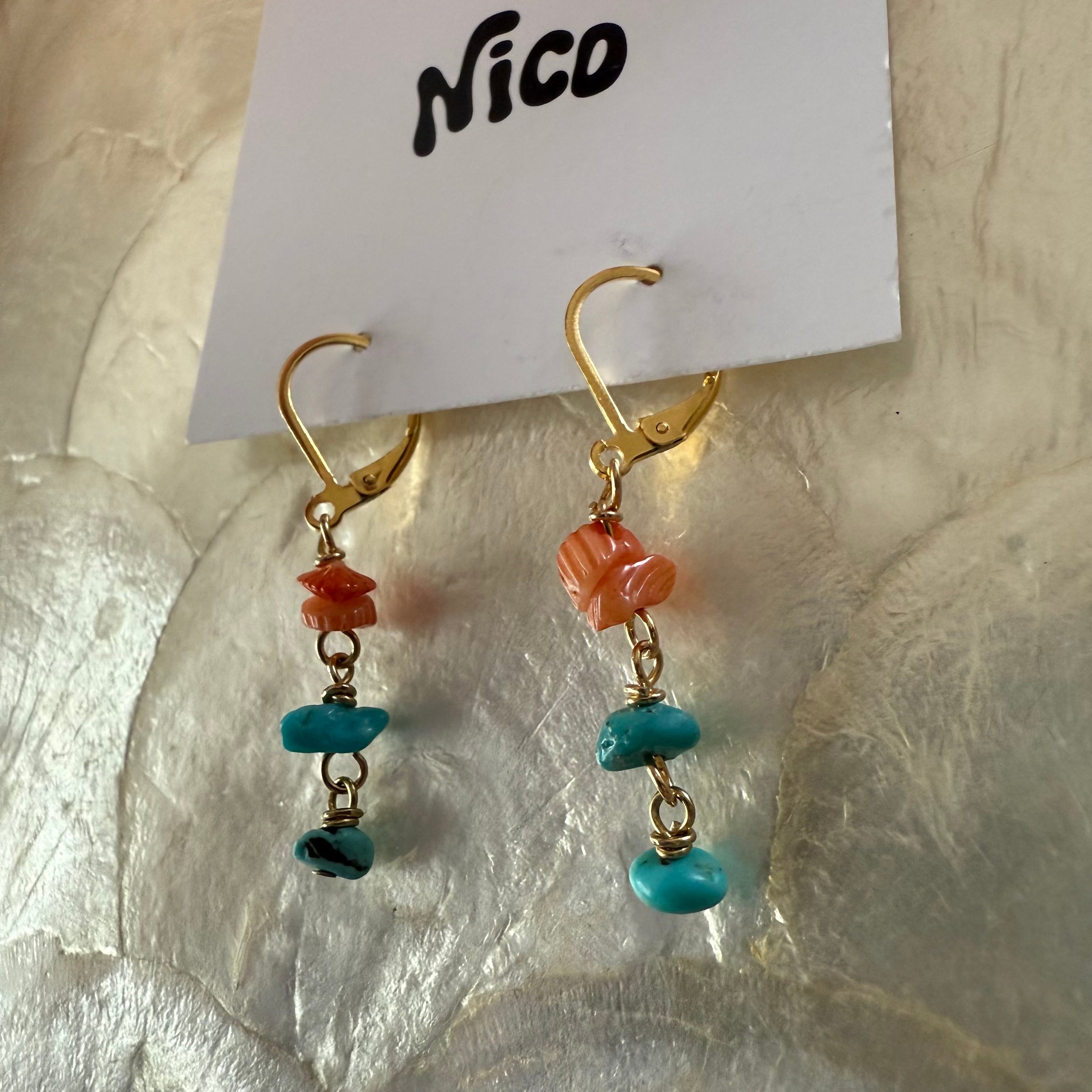 NC26122【サージカルステンレス:ゴールド】nicoピアス