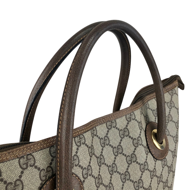 GUCCI グッチ GGスプリーム トートバッグ ベージュ PVCレザー vintage ヴィンテージ オールド wb6yiz