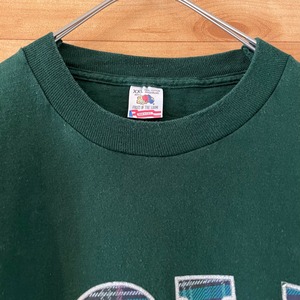 【FRUIT OF THE LOOM】90s  USA製 ゴルフ Tシャツ XXL 袖プリント オーバーサイズ アメリカ古着