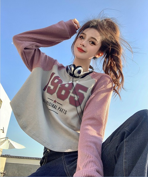 【大きいサイズM-4XL】【秋冬新作】ファッショントップス♪パープル/アンズ2色展開◆#sbetmt-238337