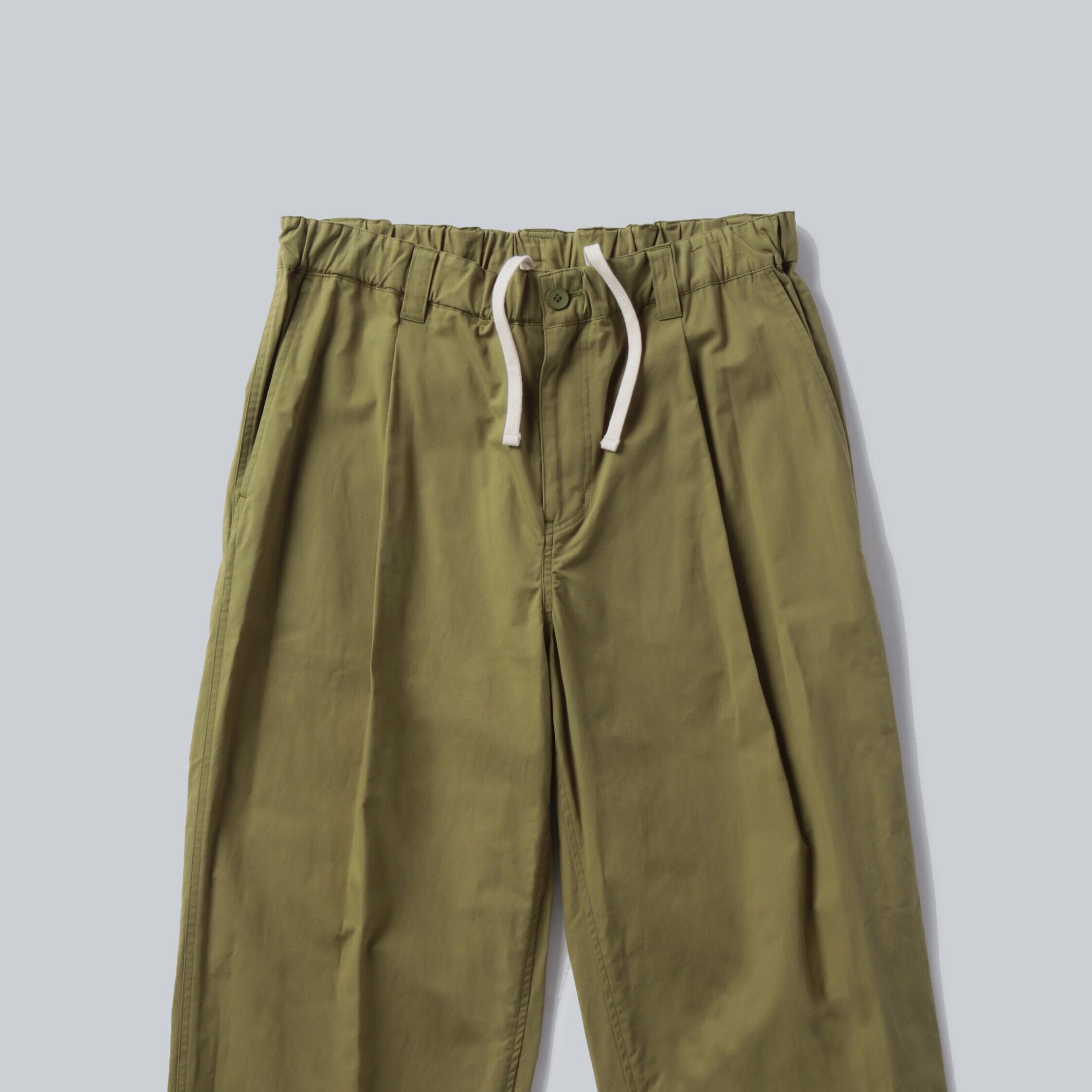 HIGH DENSITY DUMP TUCK WIDE PANTS | WHITE MAILS