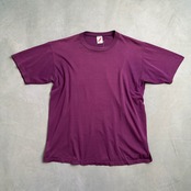 90s　USA製　褪色　フェード感　無地Tシャツ　紫 古着