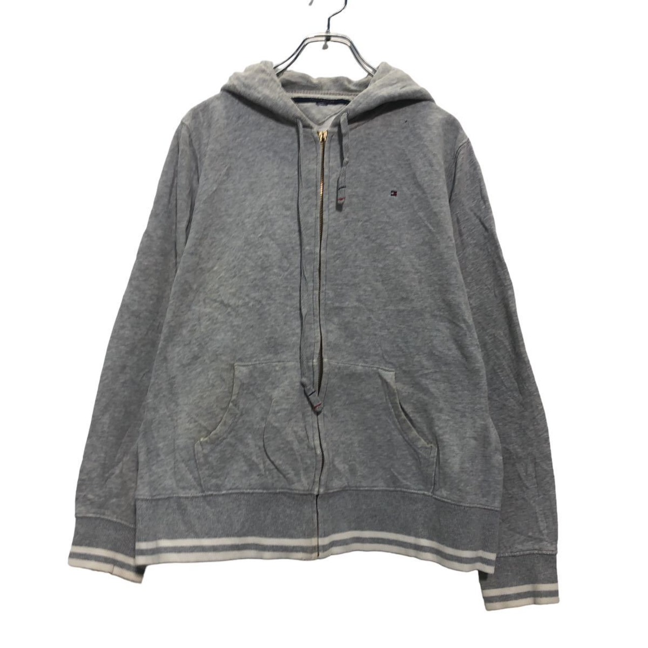 TOMMY HILFIGER ロゴ スウェット パーカー M〜 グレー ネイビー トミー 