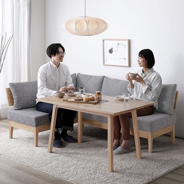 ダイニング ベンチ 単品 〔 背付き グレー 〕 木製 天然木 ダイニング ベンチ 単品 〔 背付き グレー 〕 木製 天然木
