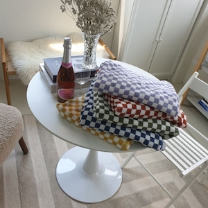 checker board multi towel blanket 5colors / チェッカーボード マルチ タオル ブランケット カバー ラグ 韓国 インテリア 雑貨