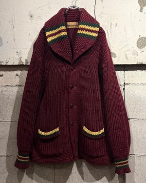 【Caka otto】30's〜40's Vintage Loose Shawl Collar Knit Cardigan