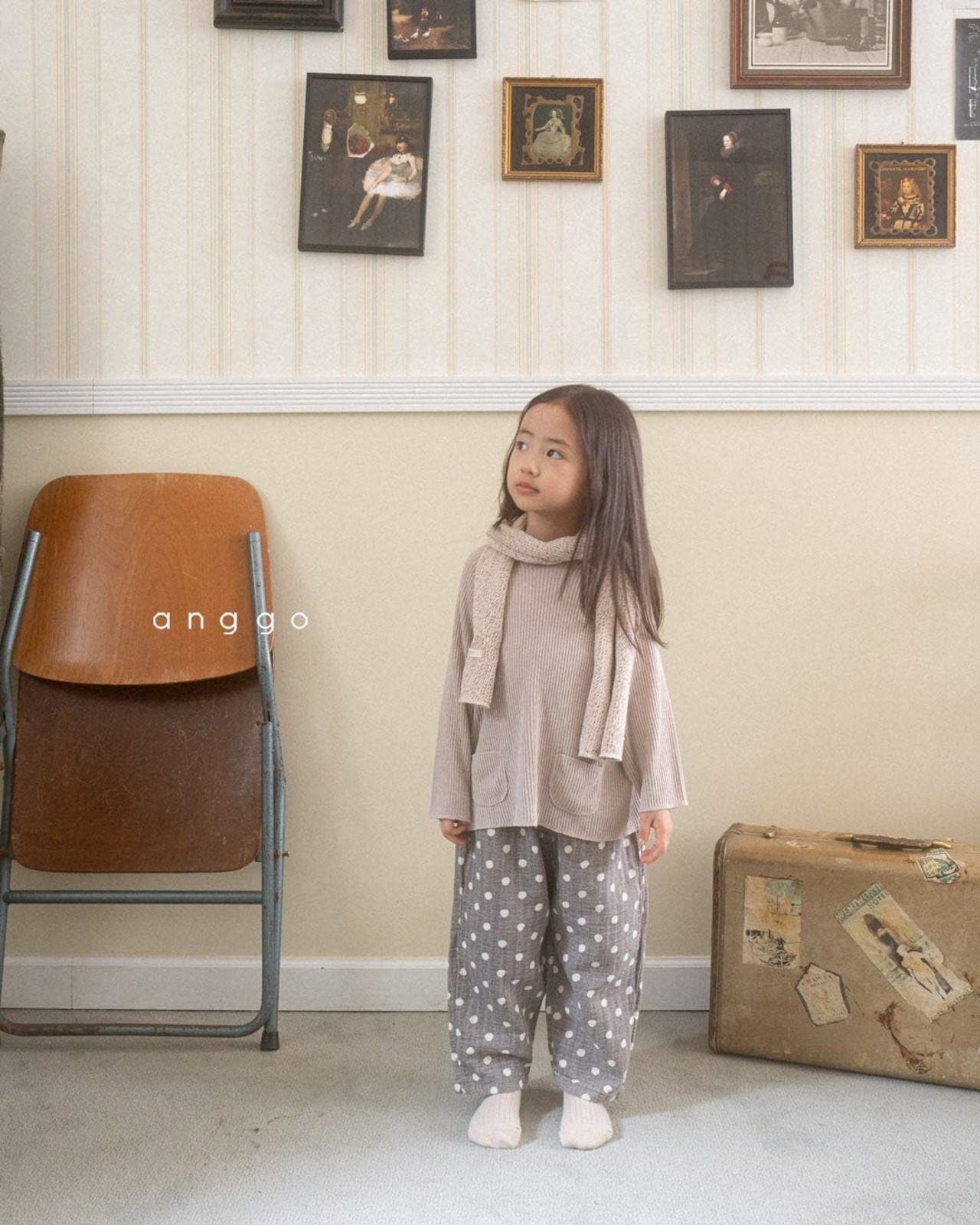 【anggo】ミルクティTシャツ クリーム 80〜120cm 240850 - 7